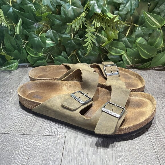 Birkenstock Arizona Soft Footbed Sandal EU 43 US 10 Tobacco Brown Oiled Leather main image 5